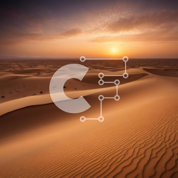 Intra Συλλεκτικό Ξύλινο Παζλ Plywood  4mm - Έρημο τοπίο με αμμόλοφους και δύση του ηλίου Σε Ξύλινο Κουτί - Διαστάσεις: 10x10 cm – 25 κομμάτια