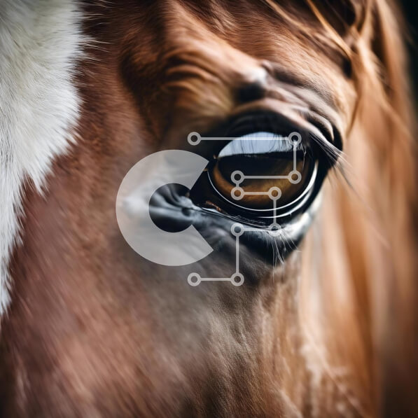 Intra Συλλεκτικό Ξύλινο Παζλ Plywood  4mm - Κινηματογράφηση σε πρώτο πλάνο ματιών καφέ αλόγου Σε Ξύλινο Κουτί - Διαστάσεις: 10x10 cm – 25 κομμάτια