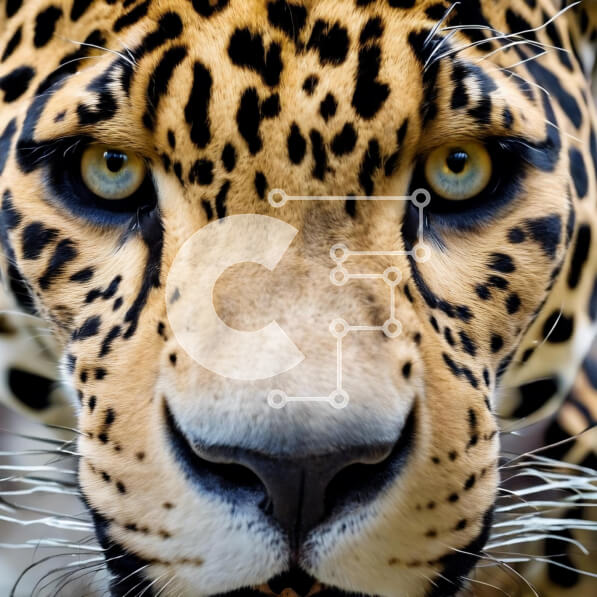 Intra Συλλεκτικό Ξύλινο Παζλ Plywood  4mm - Η Jaguar κοιτάζει έντονα Σε Ξύλινο Κουτί - Διαστάσεις: 10x10 cm – 25 κομμάτια