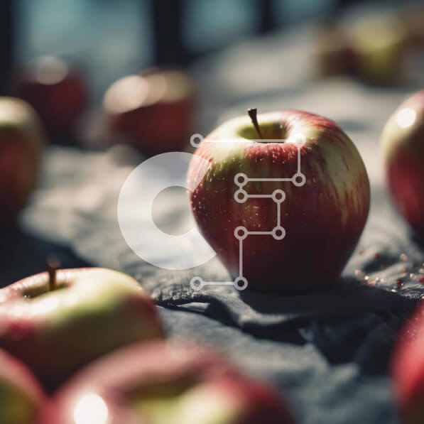 Σετ των 2 Intra Συλλεκτικό Ξύλινο Παζλ Plywood  4mm - Ομάδα κόκκινων μήλων στο τραπέζι Σε Ξύλινο Κουτί - Διαστάσεις: 10x10 cm – 25 κομμάτια