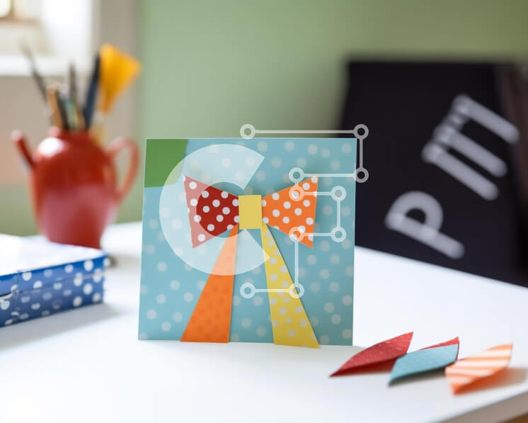 Intra Συλλεκτικό Ξύλινο Παζλ Plywood  4mm - Πολύχρωμη κάρτα και βιβλία σε σχήμα τόξου Σε Ξύλινο Κουτί - Διαστάσεις: 10x10 cm – 25 κομμάτια