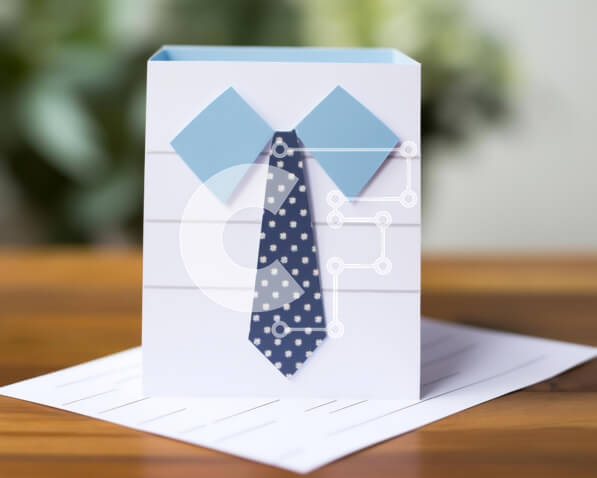 Intra Συλλεκτικό Ξύλινο Παζλ Plywood  4mm - Χαρτί γραβάτας σε στυλ origami για ειδικές περιστάσεις Σε Ξύλινο Κουτί - Διαστάσεις Puzzle: 10x10 cm – 25 κομμάτια