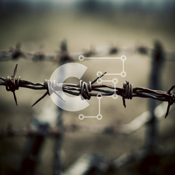 Intra Συλλεκτικό Ξύλινο Παζλ Plywood  4mm - Σκουριασμένο συρματόπλεγμα για ασφάλεια Σε Ξύλινο Κουτί - Διαστάσεις: 10x10 cm – 25 κομμάτια