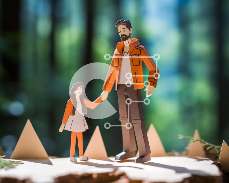 Intra Συλλεκτικό Ξύλινο Παζλ Plywood  4mm - Χαρτί αποκόμματα ανθρώπων που κρατούν τα χέρια σε εξωτερικούς χώρους Σε Ξύλινο Κουτί - Διαστάσεις Puzzle: 10x10 cm – 25 κομμάτια