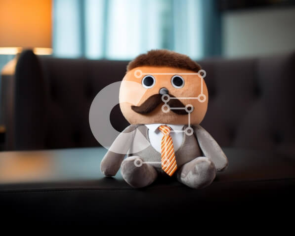 Intra Συλλεκτικό Ξύλινο Παζλ Plywood  4mm - Κομψό γεμισμένο παιχνίδι με κοστούμι και γραβάτα στον καναπέ Σε Ξύλινο Κουτί - Διαστάσεις: 10x10 cm – 25 κομμάτια