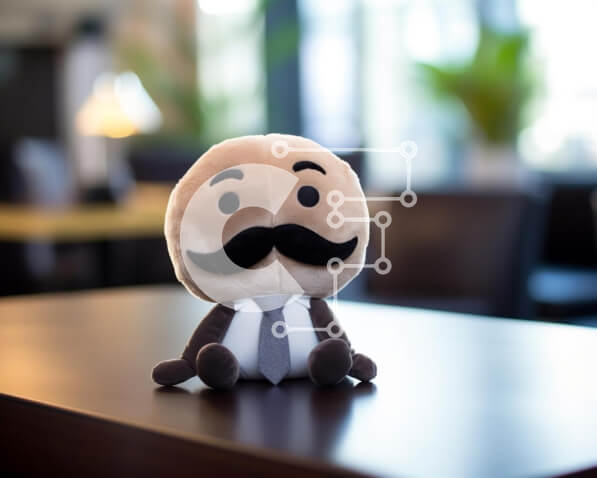 Intra Συλλεκτικό Ξύλινο Παζλ Plywood  4mm - Γεμιστό παιχνίδι με μουστάκι και γραβάτα σε διάφορα σημεία του δωματίου Σε Ξύλινο Κουτί - Διαστάσεις: 10x10 cm – 25 κομμάτια