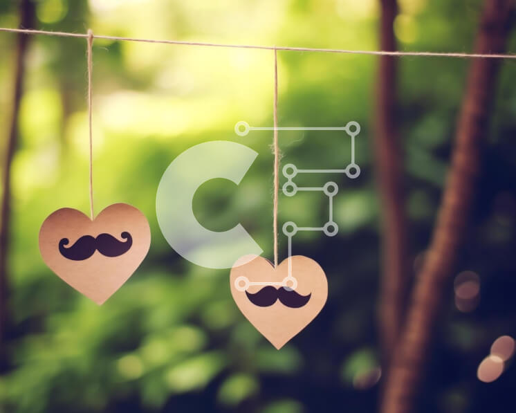 Intra Συλλεκτικό Ξύλινο Παζλ Plywood  4mm - Διακοσμήσεις με μουστάκι σε σχήμα καρδιάς για πάρτι και γιορτές Σε Ξύλινο Κουτί - Διαστάσεις: 10x10 cm – 25 κομμάτια