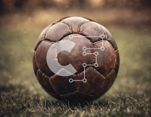 Intra Συλλεκτικό Ξύλινο Παζλ Plywood  4mm - Μπάλα ποδοσφαίρου σε φόντο γρασίδι Σε Ξύλινο Κουτί - Διαστάσεις Puzzle: 10x10 cm – 25 κομμάτια