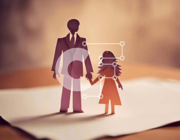 Intra Συλλεκτικό Ξύλινο Παζλ Plywood  4mm - Χαρτί κομμένο από μια οικογένεια που κρατά τα χέρια Σε Ξύλινο Κουτί - Διαστάσεις: 10x10 cm – 25 κομμάτια