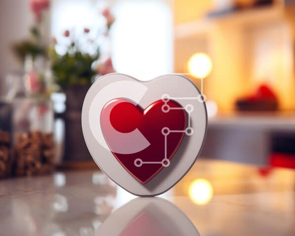 Intra Συλλεκτικό Ξύλινο Παζλ Plywood  4mm - Διακόσμηση για την ημέρα του Αγίου Βαλεντίνου με αντικείμενο σε σχήμα καρδιάς στην κουζίνα Σε Ξύλινο Κουτί - Διαστάσεις: 10x10 cm – 25 κομμάτια