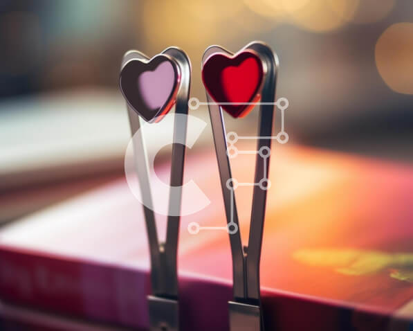 Intra Συλλεκτικό Ξύλινο Παζλ Plywood  4mm - Σελιδοδείκτες σε σχήμα καρδιάς στη Στοίβα βιβλίων Σε Ξύλινο Κουτί - Διαστάσεις: 10x10 cm – 25 κομμάτια