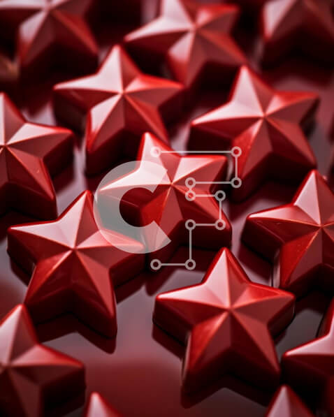 Intra Συλλεκτικό Ξύλινο Παζλ Plywood  4mm - Καραμέλες σε σχήμα Κόκκινου Αστέρα, Τοποθετημένες σε Στοίβα Σε Ξύλινο Κουτί - Διαστάσεις: 10x10 cm – 25 κομμάτια