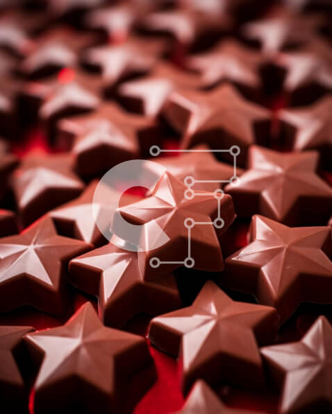 Σετ των 2 Intra Συλλεκτικό Ξύλινο Παζλ Plywood  4mm - Ποικιλία σοκολατένιων αστεριών Σε Ξύλινο Κουτί - Διαστάσεις: 10x10 cm – 25 κομμάτια