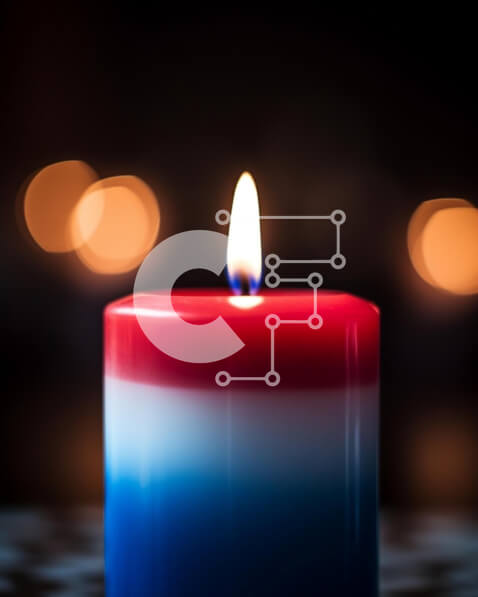 Intra Συλλεκτικό Ξύλινο Παζλ Plywood  4mm - Πατριωτικό κερί αμερικανικής σημαίας για την 4η Ιουλίου και την Ημέρα των Βετεράνων Σε Ξύλινο Κουτί - Διαστάσεις: 10x10 cm – 25 κομμάτια