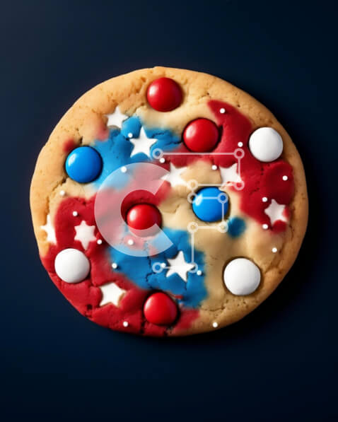 Σετ των 2 Intra Συλλεκτικό Ξύλινο Παζλ Plywood  4mm - Πατριωτικό μπισκότο διακοσμημένο για τον εορτασμό της 4ης Ιουλίου Σε Ξύλινο Κουτί - Διαστάσεις: 10x10 cm – 25 κομμάτια