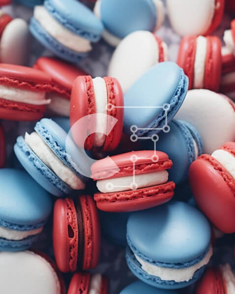 Σετ των 2 Intra Συλλεκτικό Ξύλινο Παζλ Plywood  4mm - Ποικιλία κόκκινων, λευκών και μπλε αμυγδαλωτών για ειδικές περιστάσεις Σε Ξύλινο Κουτί - Διαστάσεις: 10x10 cm – 25 κομμάτια