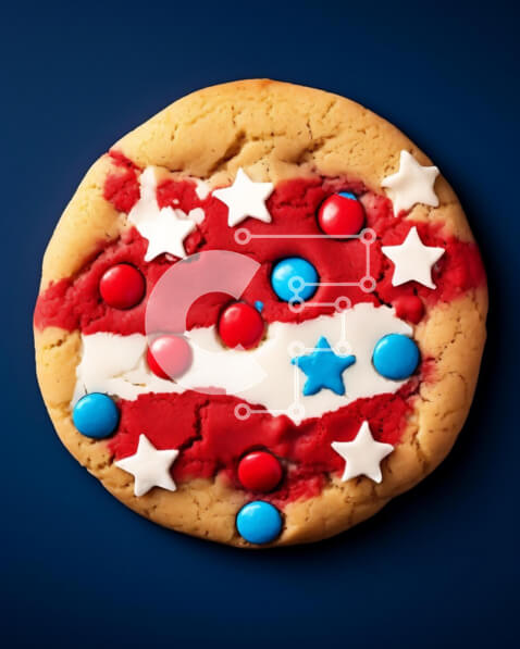 Σετ των 2 Intra Συλλεκτικό Ξύλινο Παζλ Plywood  4mm - Πατριωτικό μπισκότο αμερικανικής σημαίας για τον εορτασμό της 4ης Ιουλίου Σε Ξύλινο Κουτί - Διαστάσεις: 10x10 cm – 25 κομμάτια