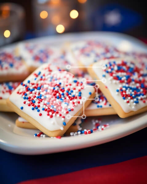 Intra Συλλεκτικό Ξύλινο Παζλ Plywood  4mm - Πιάτο μπισκότων με αμερικανικό θέμα με γιορτινό κερί Σε Ξύλινο Κουτί - Διαστάσεις: 10x10 cm – 25 κομμάτια