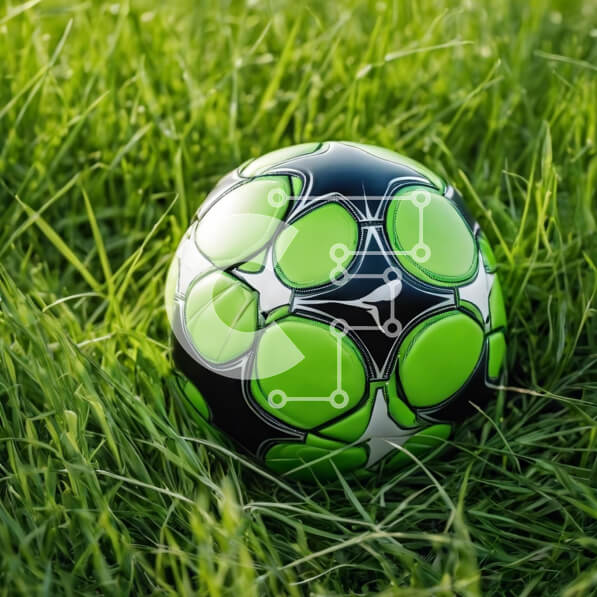 Intra Συλλεκτικό Ξύλινο Παζλ Plywood  4mm - Μπάλα ποδοσφαίρου στο γρασίδι Σε Ξύλινο Κουτί - Διαστάσεις Puzzle: 10x10 cm – 25 κομμάτια