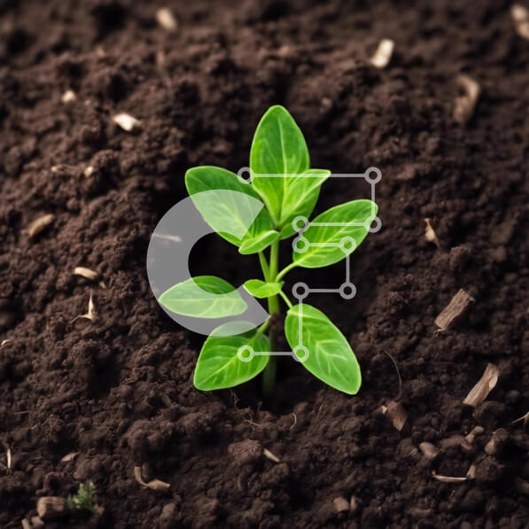 Intra Συλλεκτικό Ξύλινο Παζλ Plywood  4mm - Νεαρό φυτό που βλασταίνει από το έδαφος Σε Ξύλινο Κουτί - Διαστάσεις: 10x10 cm – 25 κομμάτια