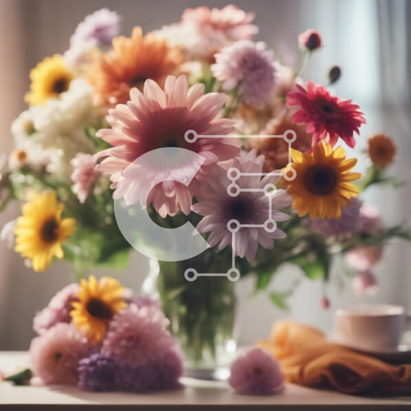 Σετ των 2 Intra Συλλεκτικό Ξύλινο Παζλ Plywood  4mm - Πολύχρωμο βάζο με κύπελλο στο τραπέζι Σε Ξύλινο Κουτί - Διαστάσεις: 10x10 cm – 25 κομμάτια