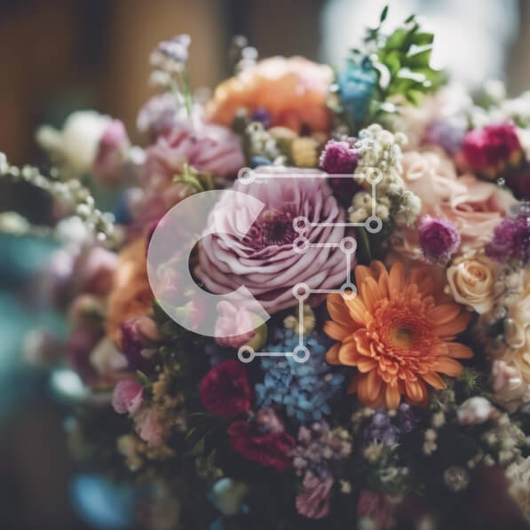 Intra Συλλεκτικό Ξύλινο Παζλ Plywood  4mm - Πολύχρωμο μπουκέτο λουλουδιών σε Shabby-Chic στυλ Σε Ξύλινο Κουτί - Διαστάσεις: 10x10 cm – 25 κομμάτια