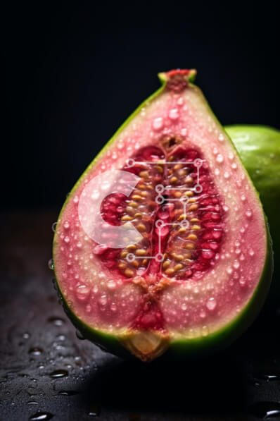 Σετ των 2 Intra Συλλεκτικό Ξύλινο Παζλ Plywood  4mm - Μισοφαγωμένο ροζ γκρέιπφρουτ με σταγόνες νερού Σε Ξύλινο Κουτί - Διαστάσεις: 10x10 cm – 25 κομμάτια