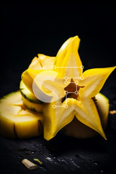 Σετ των 2 Intra Συλλεκτικό Ξύλινο Παζλ Plywood  4mm - Φέτες Star Fruit και Papaya Σε Ξύλινο Κουτί - Διαστάσεις: 10x10 cm – 25 κομμάτια