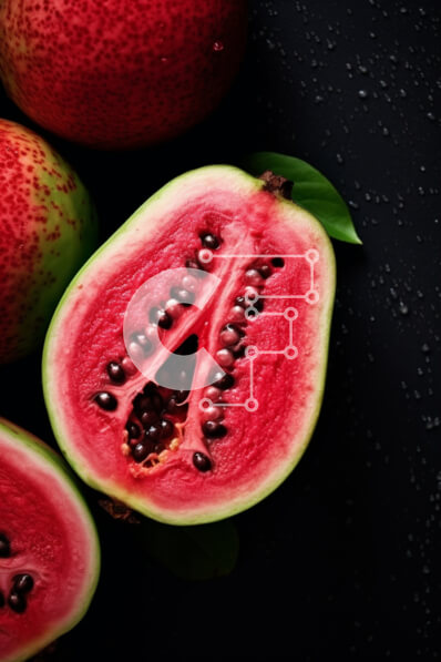 Σετ των 2 Intra Συλλεκτικό Ξύλινο Παζλ Plywood  4mm - Κοντινό πλάνο με φρέσκες φέτες καρπούζι Σε Ξύλινο Κουτί - Διαστάσεις: 10x10 cm – 25 κομμάτια