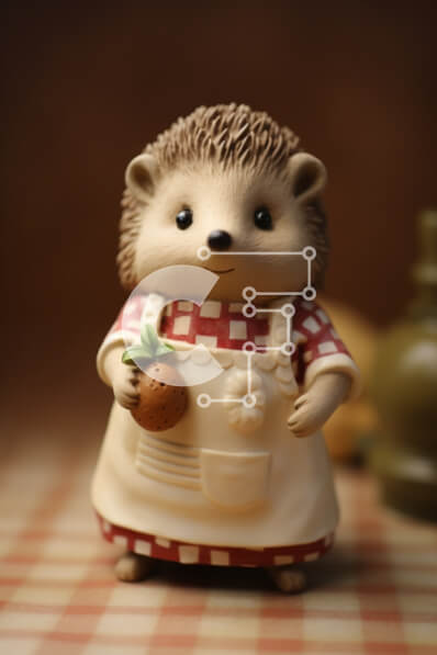 Intra Συλλεκτικό Ξύλινο Παζλ Plywood  4mm - Παιχνίδι Σκαντζόχοιρος με τη Apple Σε Ξύλινο Κουτί - Διαστάσεις: 10x10 cm – 25 κομμάτια