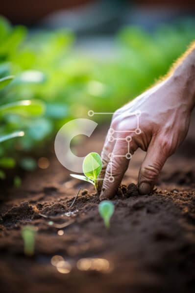 Σετ των 2 Intra Συλλεκτικό Ξύλινο Παζλ Plywood  4mm - Καλλιέργεια πράσινων βλαστών στο έδαφος Σε Ξύλινο Κουτί - Διαστάσεις: 10x10 cm – 25 κομμάτια