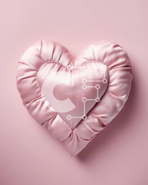 Intra Συλλεκτικό Ξύλινο Παζλ Plywood  4mm - Ροζ μαξιλάρι σε σχήμα καρδιάς σε ροζ φόντο Σε Ξύλινο Κουτί - Διαστάσεις Puzzle: 10x10 cm – 25 κομμάτια