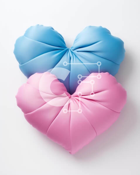 Intra Συλλεκτικό Ξύλινο Παζλ Plywood  4mm - Μαξιλάρια σε σχήμα καρδιάς για αγάπη και στοργή Σε Ξύλινο Κουτί - Διαστάσεις Puzzle: 10x10 cm – 25 κομμάτια