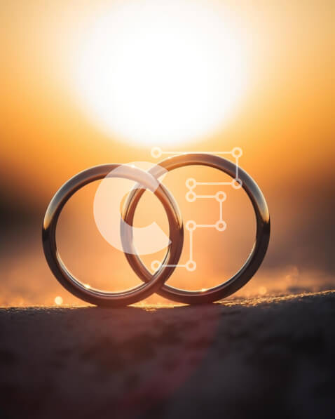 Intra Συλλεκτικό Ξύλινο Παζλ Plywood  4mm - Βέρες με φόντο ηλιοβασίλεμα Σε Ξύλινο Κουτί - Διαστάσεις Puzzle: 10x10 cm – 25 κομμάτια