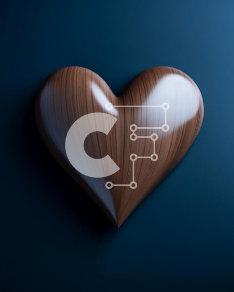 Intra Συλλεκτικό Ξύλινο Παζλ Plywood  4mm - Ξύλινο στολίδι σε σχήμα καρδιάς σε μπλε φόντο Σε Ξύλινο Κουτί - Διαστάσεις: 10x10 cm – 25 κομμάτια