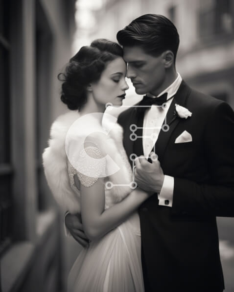 Intra Συλλεκτικό Ξύλινο Παζλ Plywood  4mm - Αρραβωνιασμένο ή παντρεμένο ζευγάρι με επίσημη ενδυμασία Σε Ξύλινο Κουτί - Διαστάσεις Puzzle: 10x10 cm – 25 κομμάτια