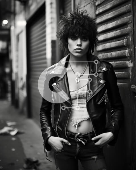 Intra Συλλεκτικό Ξύλινο Παζλ Plywood  4mm - Νεαρή γυναίκα στα ασπρόμαυρα που στέκεται σε ένα δρομάκι Σε Ξύλινο Κουτί - Διαστάσεις Puzzle: 10x10 cm – 25 κομμάτια