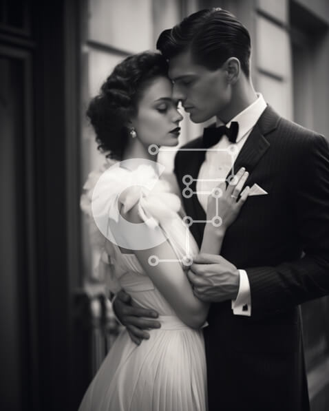 Intra Συλλεκτικό Ξύλινο Παζλ Plywood  4mm - Κομψό ζευγάρι με επίσημη ενδυμασία Σε Ξύλινο Κουτί - Διαστάσεις Puzzle: 10x10 cm – 25 κομμάτια