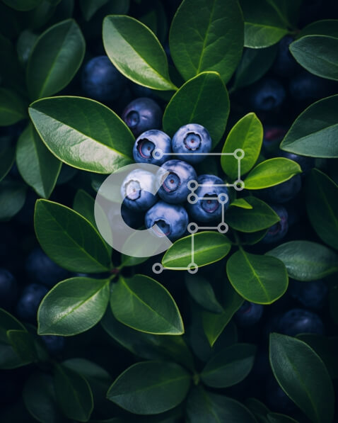 Intra Συλλεκτικό Ξύλινο Παζλ Plywood  4mm - Φρέσκα βακκίνια στα πράσινα φύλλα Σε Ξύλινο Κουτί - Διαστάσεις: 10x10 cm – 25 κομμάτια