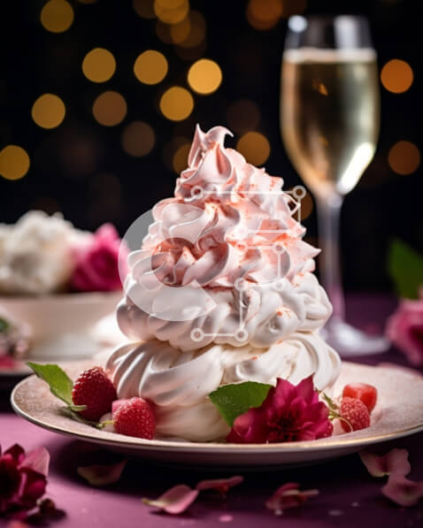 Σετ των 2 Intra Συλλεκτικό Ξύλινο Παζλ Plywood  4mm - Κομψό επιδόρπιο μαρέγκας με κρασί και τριαντάφυλλα Σε Ξύλινο Κουτί - Διαστάσεις: 10x10 cm – 25 κομμάτια