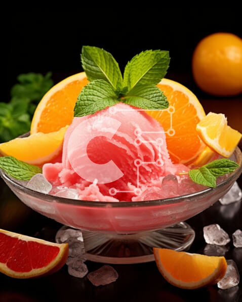 Σετ των 2 Intra Συλλεκτικό Ξύλινο Παζλ Plywood  4mm - Δροσιστικό ροζ παγωτό επιδόρπιο με γαρνιτούρα εσπεριδοειδών Σε Ξύλινο Κουτί - Διαστάσεις: 10x10 cm – 25 κομμάτια