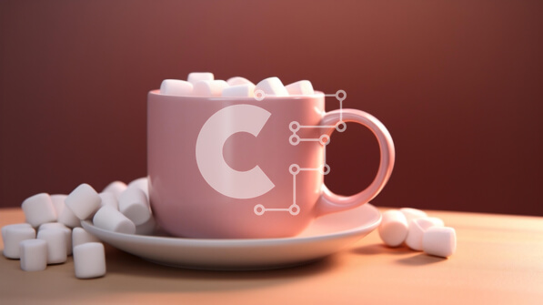 Σετ των 2 Intra Συλλεκτικό Ξύλινο Παζλ Plywood  4mm - Ροζ φλιτζάνι καφέ με λευκούς κύβους ζάχαρης και Marshmallows Σε Ξύλινο Κουτί - Διαστάσεις: 10x10 cm – 25 κομμάτια