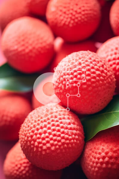 Σετ των 2 Intra Συλλεκτικό Ξύλινο Παζλ Plywood  4mm - Φρεσκοκομμένα κόκκινα φρούτα με φόντο πράσινο φύλλο Σε Ξύλινο Κουτί - Διαστάσεις: 10x10 cm – 25 κομμάτια