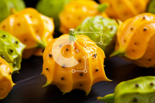 Σετ των 2 Intra Συλλεκτικό Ξύλινο Παζλ Plywood  4mm - Διάταξη κίτρινων και πράσινων φρούτων Σε Ξύλινο Κουτί - Διαστάσεις: 10x10 cm – 25 κομμάτια