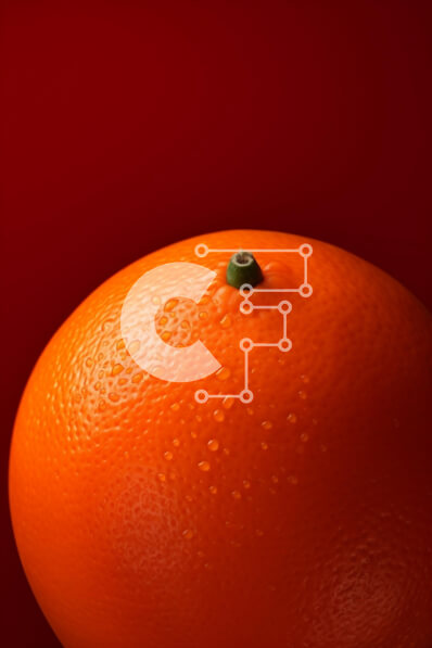 Σετ των 2 Intra Συλλεκτικό Ξύλινο Παζλ Plywood  4mm - Φρέσκο ​​πορτοκάλι με σταγονίδια νερού σε κόκκινο φόντο Σε Ξύλινο Κουτί - Διαστάσεις: 10x10 cm – 25 κομμάτια