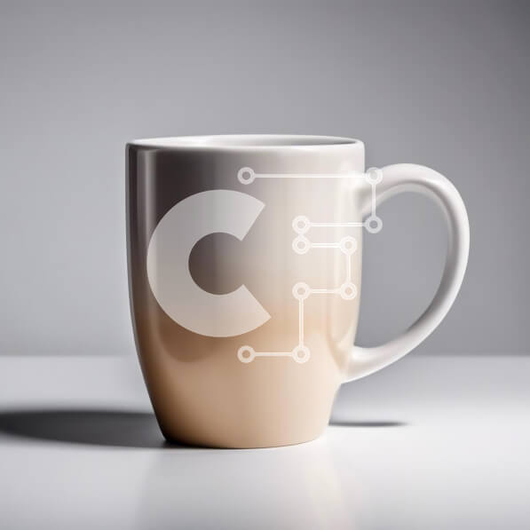 Intra Συλλεκτικό Ξύλινο Παζλ Plywood  4mm - Άδεια λευκή και μπεζ κούπα καφέ στο τραπέζι Σε Ξύλινο Κουτί - Διαστάσεις: 10x10 cm – 25 κομμάτια