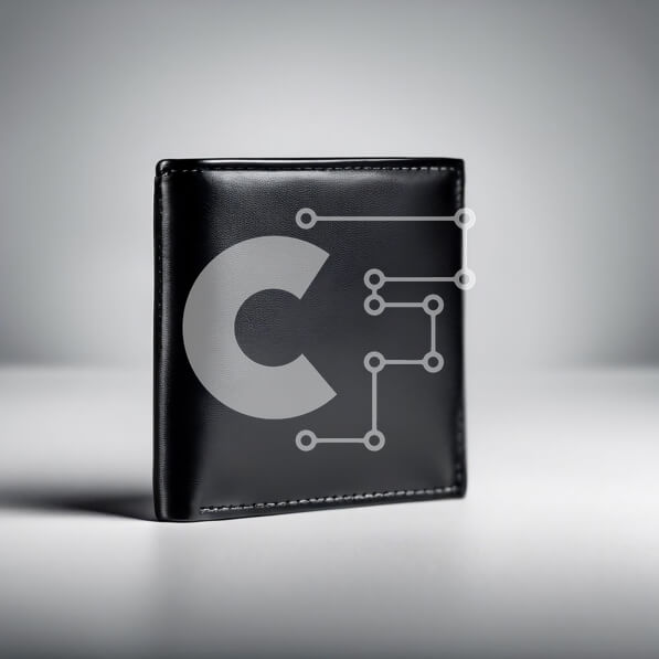 Intra Συλλεκτικό Ξύλινο Παζλ Plywood  4mm - Μαύρο δερμάτινο πορτοφόλι σε γκρι επιφάνεια Σε Ξύλινο Κουτί - Διαστάσεις: 10x10 cm – 25 κομμάτια