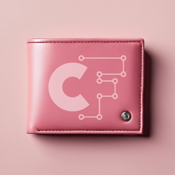 Σετ των 2 Intra Συλλεκτικό Ξύλινο Παζλ Plywood  4mm - Ροζ δερμάτινο πορτοφόλι σε ροζ φόντο Σε Ξύλινο Κουτί - Διαστάσεις: 10x10 cm – 25 κομμάτια