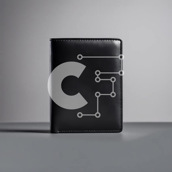 Intra Συλλεκτικό Ξύλινο Παζλ Plywood  4mm - Μαύρο δερμάτινο πορτοφόλι σε γκρι επιφάνεια Σε Ξύλινο Κουτί - Διαστάσεις: 10x10 cm – 25 κομμάτια