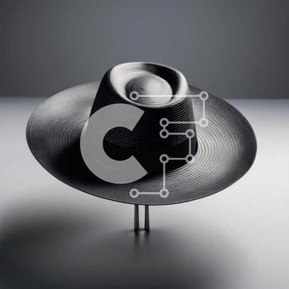 Intra Συλλεκτικό Ξύλινο Παζλ Plywood  4mm - Vintage μαύρο καπέλο σε ακρυλική βάση Σε Ξύλινο Κουτί - Διαστάσεις: 10x10 cm – 25 κομμάτια